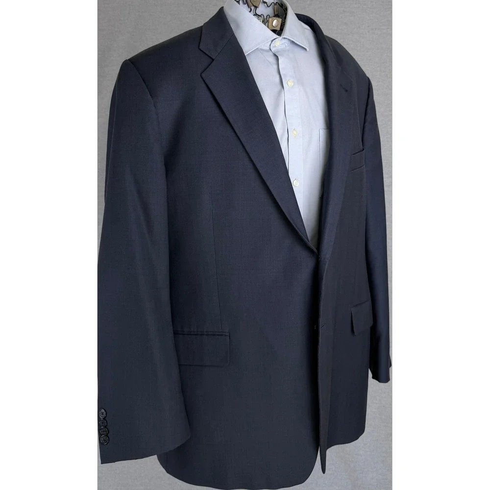 Joseph Abboud Loro Piana Super 120s Wool Blazer Navy Blue 50R Sport Coat 2449/2F